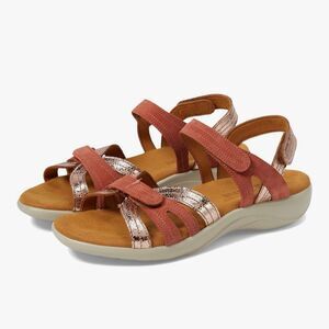 SAS Women's Pier Heel Strap Sandal Sepia Leather Copper Size 9.5M MSRP $175
